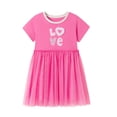 thumbnail image 2 of Bellafa Toddler Girls Tutu Dresses Ruffle Short Sleeve Summer Dress Prinecess Unicorn Birthday Party Tulle Dress 2-7Y, 2 of 7
