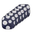thumbnail image 1 of Night Sky Chair Seating Cushion Set of 6, Smiling Moon Cartoon Characters Dots as Stars, Seat Pads for Office with Anti-slip Backing, 16"x16", Violet Blue Ceil Blue, by Ambesonne, 1 of 5