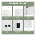 thumbnail image 3 of GDF Studio 23.6" Bathroom Storage Cabinet with 2 Doors, 2 Drawers, Adjustable Shelf, MDF Board, White, 3 of 7