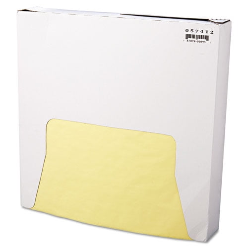 Grease-Resistant Paper Wraps And Liners, 12 X 12, Yellow, 1,000/box, 5 Boxes/carton | Bundle of 2