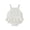 White, variant on BemeyourBBs Newborn Baby Girls Knitted Sweater Romper Sleeveless Square Neck Ruffle Bodysuit Jumpsuit Playsuit Infant Baby Girl Fall Spring Summer Clothes