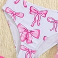thumbnail image 7 of Shadoumai Girls Swimsuit 2 Piece Tiered Ruffled Bikini Set with Ruffled Hem Summer Beach Bathing Suit for 6-14 Years, 7 of 7