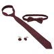 thumbnail image 5 of Conjunto de corbata para hombre, clásico, elegante, con textura exquisita, Kit de corbata, pañuelo, pajarita, gemelos para bodas, fiestas, negocios, 5 of 5