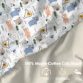 thumbnail image 5 of Little Grape Land Muslin Crib Sheets 2 Pack, 100% Cotton Fitted Baby Mattress Sheets for Boys & Girls, Soft Breathable Neutral Nursery Bedding, Standard Crib Size 52"x28", Bear, 5 of 7