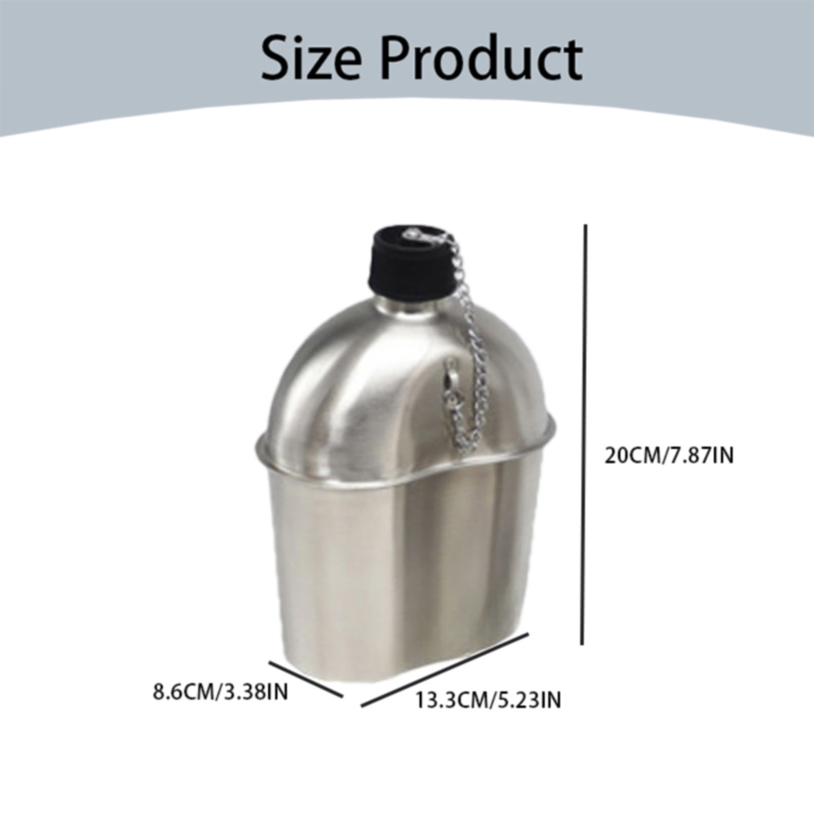 Canteen Edelstahl-Set 1,2 Liter – Wasserflasche, Campingbecher & Tragetasche Für Outdoor