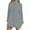 Grey, variant on Womens Sweatshirt Dress Side Split Long Sleeve Half Zip Hoodie Dresses Fall Tunic Tops with Pocket Black S