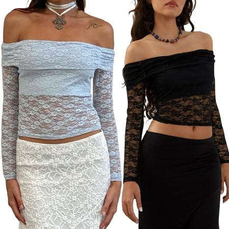 

Shark Slippers Women Off Shoulder Crop Tops