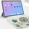 thumbnail image 6 of iPad Air 6 2024 11" Air 5 2022 Air 4 2020 10.9" [ Air 4th Air 5th 6th 11th ] A2316 A2324 A2325 A2072 A2588 Printed Pencil Holder Transparent Soft TPU Cover - Watercolor Flowers, 6 of 7