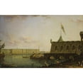 thumbnail image 2 of Fyodor Alexeyev 18x13 Black Ornate Wood Framed Double Matted Museum Art Print Titled - View of the Peter and Paul Fortress and Palace Embankment, 2 of 5