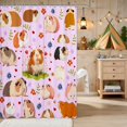 thumbnail image 2 of Erosebridal Guinea Pig Shower Curtain 72Wx84L for Girls, Pink Hearts Waterproof Bathroom Shower Curtain, 2 of 5