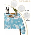 thumbnail image 2 of Tropical Plants Table Cloth, Waterproof Tablecloth for Rectangle Tables, Summer Modern Abstract Camels Sky Blue Reusable Washable Fabric Table Cover for Restaurant Kitchen Dining Tables 60"x84", 2 of 9