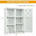 thumbnail image 2 of Costway Wall-Mounted Cabinet Bathroom Storage 2-Tier Shelf Multipurpose Organizer White, 2 of 9