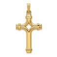 thumbnail image 1 of 14k Yellow Gold Cross Pendant Charm - 32mm x 17mm, 1 of 4