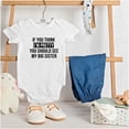 thumbnail image 3 of Pretty See Big Sister Siblings Bodysuit Jumper Girls Infant Baby Brisco Brands NB, 3 of 6