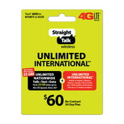 Straight Talk $60 Unlimited International 30-Day Plan e-PIN Top Up (Email Delivery)