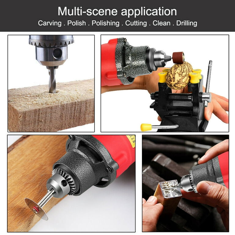 Mini Electric Drill, 18000 Rpm Grinder Engraver Rotary Carver Tool Kit,  Agate Wood Carving US Plug AC 100‑240V, for Around-The-House and Crafting