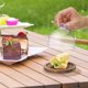 thumbnail image 4 of Glass Cake Stand with Dome for Kitchen Use Brown Butter Dish 2Pcs, 4 of 5