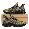 thumbnail image 1 of Zapatillas de deporte con plataforma y amortiguación de aire transpirables para mujer, diseño de leopardo y girasol, de malla, con cordones Peace and Love, 1 of 6