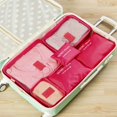 thumbnail image 1 of 6 unids/set bolsa de viaje NikouMX almacenamiento gran capacidad impermeable rosa roja, 1 of 8
