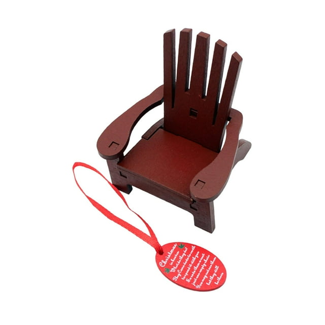 lionlar Miniature Rocking Chair Festive Scenes Hanging Ornament Photo Props Ornament Brown