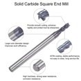 thumbnail image 2 of 3mm Dia 4mm Straight Shank HRC45 Carbide AlTiN Coated 4 Flute Square End Mill 4pcs, 2 of 6