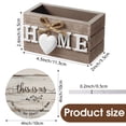 thumbnail image 2 of Juego de 6 posavasos Queekay en forma de corazón de madera con soporte para bebidas, 2 of 6