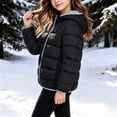 thumbnail image 6 of Fesfesfes Kids Unisex Hooded Puffer Jacket Full Zip Winter Warm Quilted Coat with Contrast Zipper and Pockets for Toddler Boys Girls Ages 1-10 Years, 6 of 9