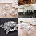 thumbnail image 4 of MasteelfCA 2 Pcs Ornements Tortue en Verre Statue Tortue en Verre Transparente Artisanat, 4 of 8
