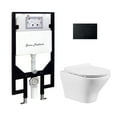 thumbnail image 6 of Monaco Wall-Hung Toilet Bundle 0.8/1.6 GPF Dual Flush in Glossy White with Black Flush Plate, 6 of 12
