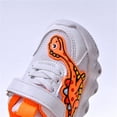 thumbnail image 6 of SYMSHOES Orange Kids Light Up Shoes for Boys & Girls, Dinosaur Sneakers with Motion Activated LED Lights, Hook and Loop Athletic Shoes,Size 8, 6 of 8