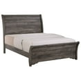 thumbnail image 2 of Traditional Rustic Style 3pc King Size Bed and 2x Nightstand Set Bedroom Wooden Furniture Gray Finish, 2 of 4