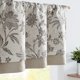 thumbnail image 1 of Cortina con cenefa Jinchan de lino floral para cocina, 40 x 120 cm, color gris, 1 of 7