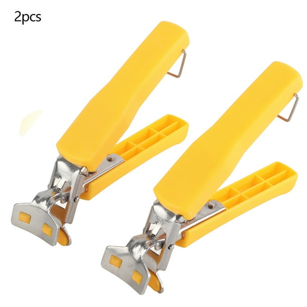 Pinza multifunción de acero inoxidable para platos, cuencos, ollas y sartenes, herramienta de cocina, color amarillo