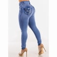 thumbnail image 5 of Butt Lift Super High Waist Skinny Jeans Light Sand Wash, 5 of 5