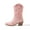 pink, variant on Women's Mid Calf The Western Cowgirl Boots Fashion Pointy Toe Embroidered Cowboy Boots For Women Chunky Low Heel Booties