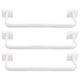 thumbnail image 3 of Toallero de baño de plástico de 3 piezas, barra individual, sin perforaciones, para baño (blanco), 3 of 8