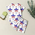thumbnail image 3 of Hiijoy Toddler Boys Independence Day Pajama Set Short Sleeve T Shirt Shorts Sleepwear Pj's, 3 of 4