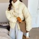 thumbnail image 4 of Parkas de manga larga para mujer, abrigo largo de algodón con capucha y bolsillo, color liso, a la moda, 4 of 4