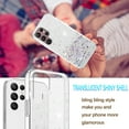thumbnail image 3 of Compatible with Samsung Galaxy S23 Ultra Case Cute Glitter Clear Sparkly Cases Shockproof Galaxy S23 Ultra Case for Women Girls Silicone Samsung S23 Ultra Phone Case Slim Protective Cover (Clear), 3 of 14