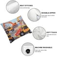 thumbnail image 6 of Construction Twin/Full Size Bed Comforter for Young Boys with Dump Trucks and Bulldozers; Toddler Boy Bedding for Building Decor; All Season Orange, Yellow and Blue Comforter, 6 of 7
