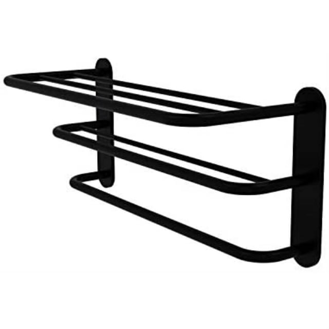 Étagère à Serviettes de Style Hôtel à Trois Niveaux avec Support de Séchage - HTL-3-BKM