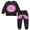 Black TWO-PIECE SET BA2, variant on UYYX 2 Year Old Girl Clothes Girl Clothes Girl Clothes Fall Winter Outfit Long Sleeve Sweatsuit Girl Sweatshirt Pants Toddler Set Hot Pink 18-24 Months