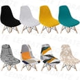 thumbnail image 2 of Funda de silla elástica de color sólido con respaldo corto, económica, estampada, para el hogar, bar, hotel, fiesta, banquete, 2 of 5