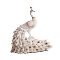 thumbnail image 3 of Elegante estatua de pavo real de resina, escultura de pavo real, adorno creativo coleccionable para 24cm x 13cm x 24cm, 3 of 9