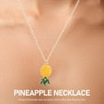 thumbnail image 2 of 1 conjunto de pendientes de piña Collar fruta de la oreja del cuello del cuello joyas para mujeres, 2 of 6