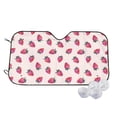 thumbnail image 2 of Lsque Hand Drawn Strawberry Car Windshield Sun Shade | Accordion Folding Style Auto Shade for Car Truck SUV Van | Blocks UV Rays Sun Visor Protector | Small, 2 of 7