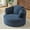 Blue, variant on MAYEERTY Compressible Corduroy Round Lounge Sofa, Modern Couch with Spring Cushion for Apartment, 49*45*35"Black