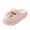 Pink, variant on Womens Mens Slippers Closed Toe Bear Pattern Plush Winter Shoes, Warm Thick Non-Slip Indoor Bedroom Slippers, Animal Print Home Footwear