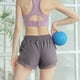 thumbnail image 3 of Pantalones cortos para correr de talle alto para mujer, pantalones cortos deportivos de secado rápido con bolsillos con cremallera y forro de malla, 3 of 6