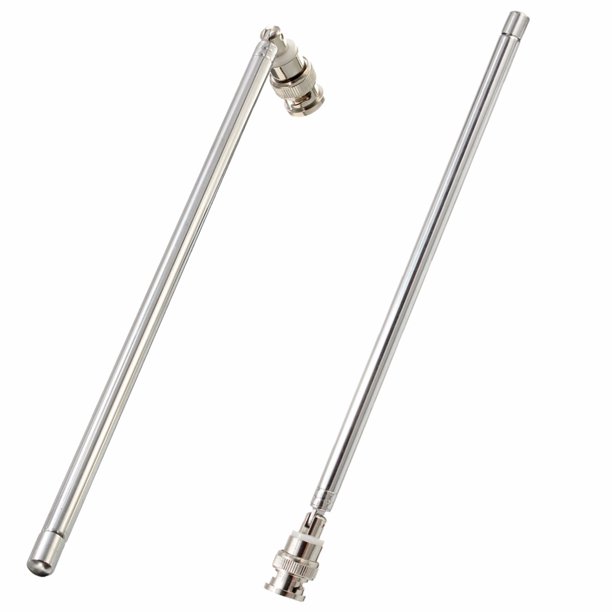 Eightwood 1 Paio Antenne Telescopiche BNC Per Radio Scanner VHF/UHF/FM - TV-0001X2